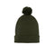 Knit Baby Pom Beanie in Forest Green