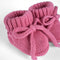 Knitted Booties in Rose Pink