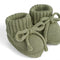Knitted Booties in Sage Green