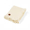 Ruffled Edge Knit Baby Blanket in Cream
