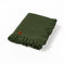 Ruffled Edge Knit Baby Blanket in Forest Green