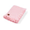 Ruffled Edge Knit Baby Blanket in Pink