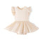 Twirl Bodysuit Dress in Sand