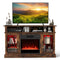 TV Stand with Electric Fireplace LED Lights and Remote Controls for TVs Up to 40 Inch