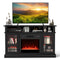 TV Stand with Electric Fireplace LED Lights and Remote Controls for TVs Up to 40 Inch