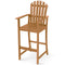Tall Adirondack Chair with Armrests and Footrest for Deck
