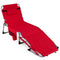 Tanning Chair with Face Arm Holes Portable Sunbathing Chair