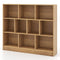 41 inches Wooden Toy Storage Organizer with 10 Cubes for Kids