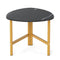 Triangle Coffee Table Oval Coffee Table with Metal Legs Industrial Center Table