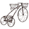 Tricycle Plant Stand Flower Pot Cart Holder with 3 Hollowed Baskets