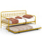 Twin Daybed with Curved Backrest and Armrests