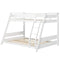 Twin Over Full Low Bunk Bed with Reversible Ladder