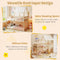 Twin Over Twin House Bunk Bed with Roof and Full-length Guardrails for Kids Teens Boys Girls