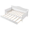 Twin Size Daybed with Trundle and Slats Support on Wheels