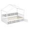 Twin Size House Bed with Roof with 14 Storage Cubes and Enclosed Cabinet