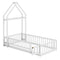 Twin Size House Floor Bed with House-shaped Headboard