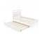 Twin Size Wooden Bed Frame with Trundle for Teens and Adults