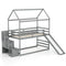 Twin over Twin Bunk Bed with Slide and 2-Step Storage Staircase