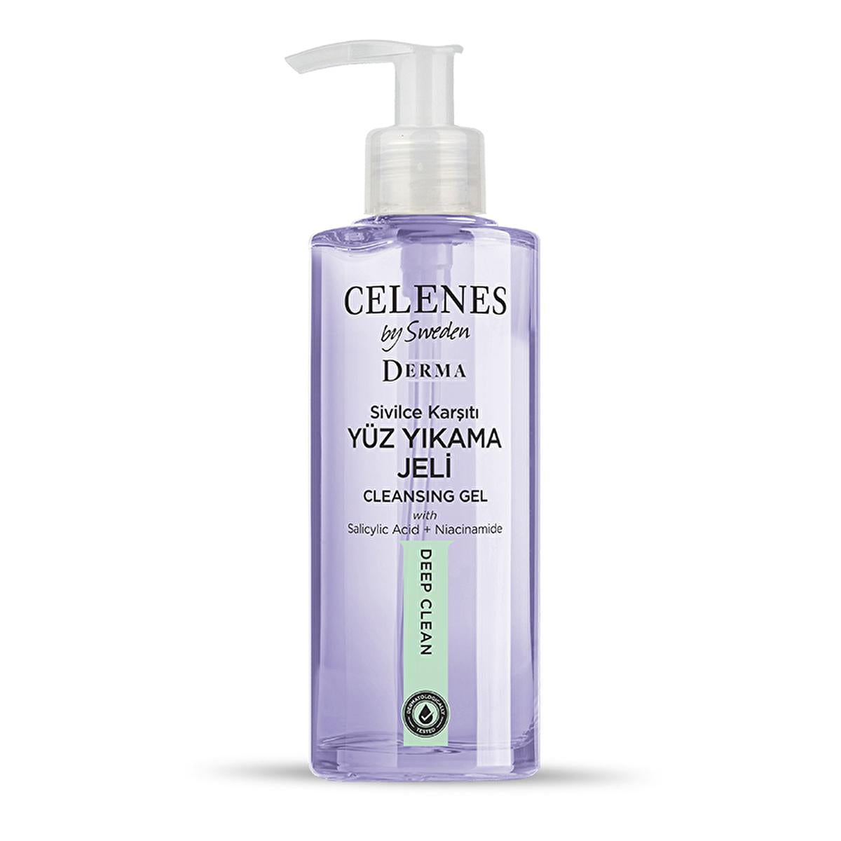 Celenes Derma Acne-Fighting Face Wash Gel with Salicylic Acid & Niacinamide - 8.45 fl oz