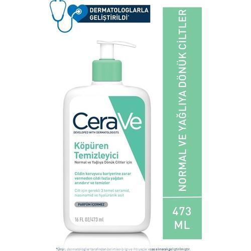 CeraVe Foaming Facial Cleanser for Normal to Oily Skin - Gentle, Non-Comedogenic & Hydrating