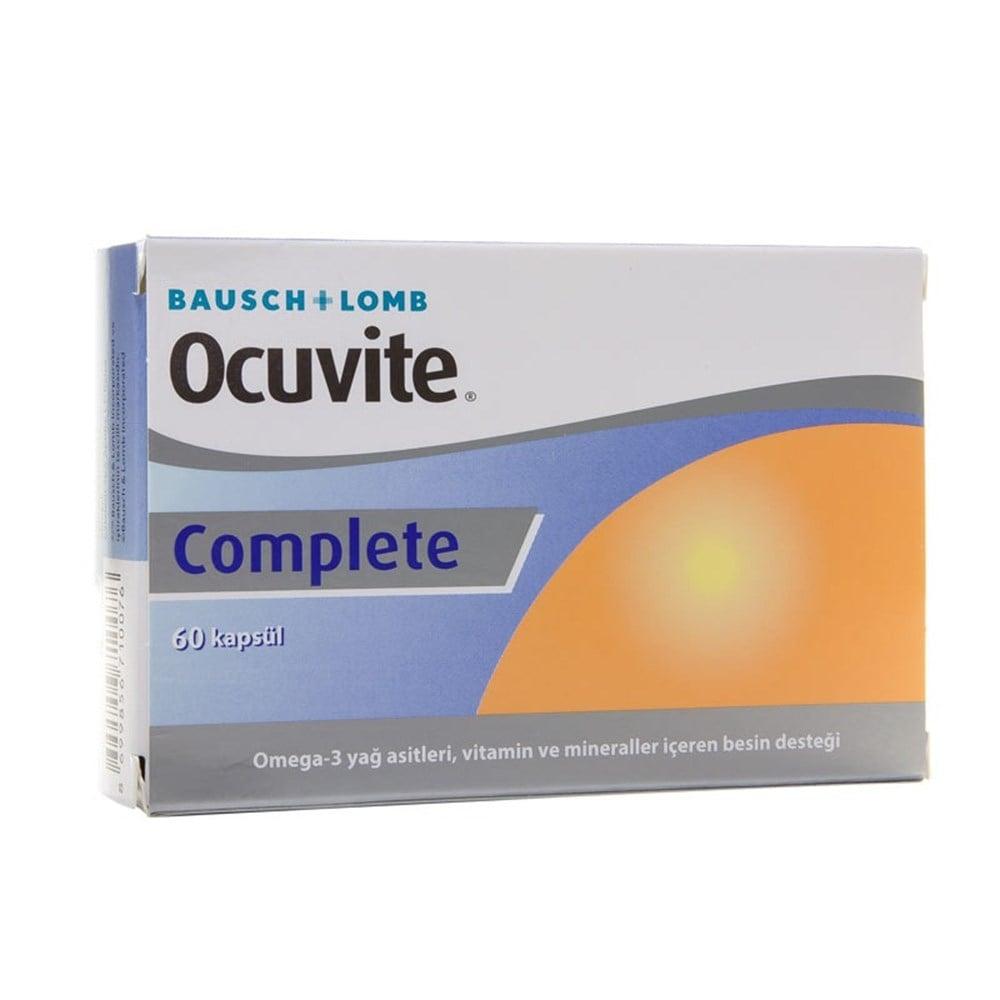 Bausch & Lomb Ocuvite Complete Eye Health Supplement with Omega-3, Lutein, and Zeaxanthin - 60 Capsules