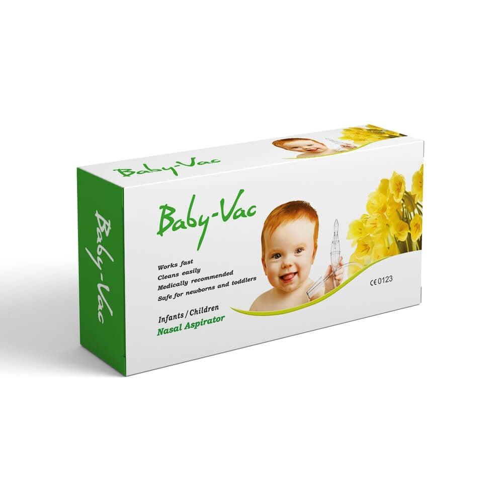 BebeVak Baby-Vac Nasal Aspirator for Newborns - Gentle Relief from Nasal Congestion, Easy to Use, Hygienic Design