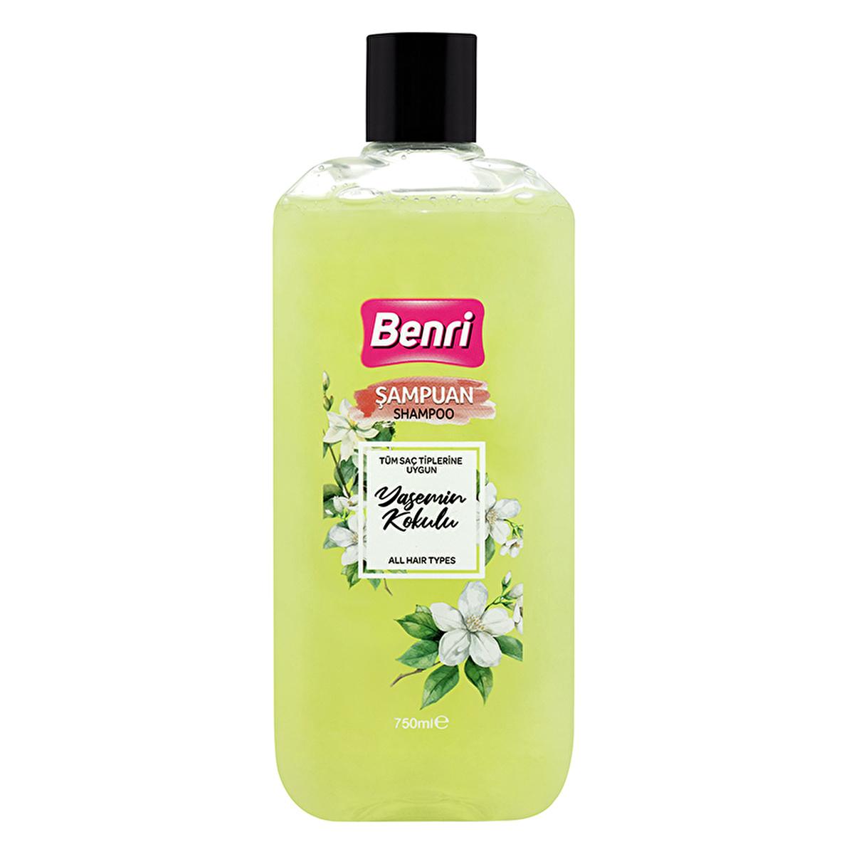 Benri Jasmine Shampoo 750ml - Gentle Moisturizing Shampoo for Shiny, Voluminous Hair - Best Jasmine Scented Hair Shampoo