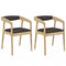 Upholstered Armchairs Set of 2 with Cozy Backrest and Padded Seat Cushion-Brown