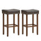 Upholstered Bar Stools Set of 2 with Footrests for Counter