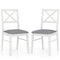 Upholstered Side Dining Chairs Set of 2 with Rubber Wood Frame