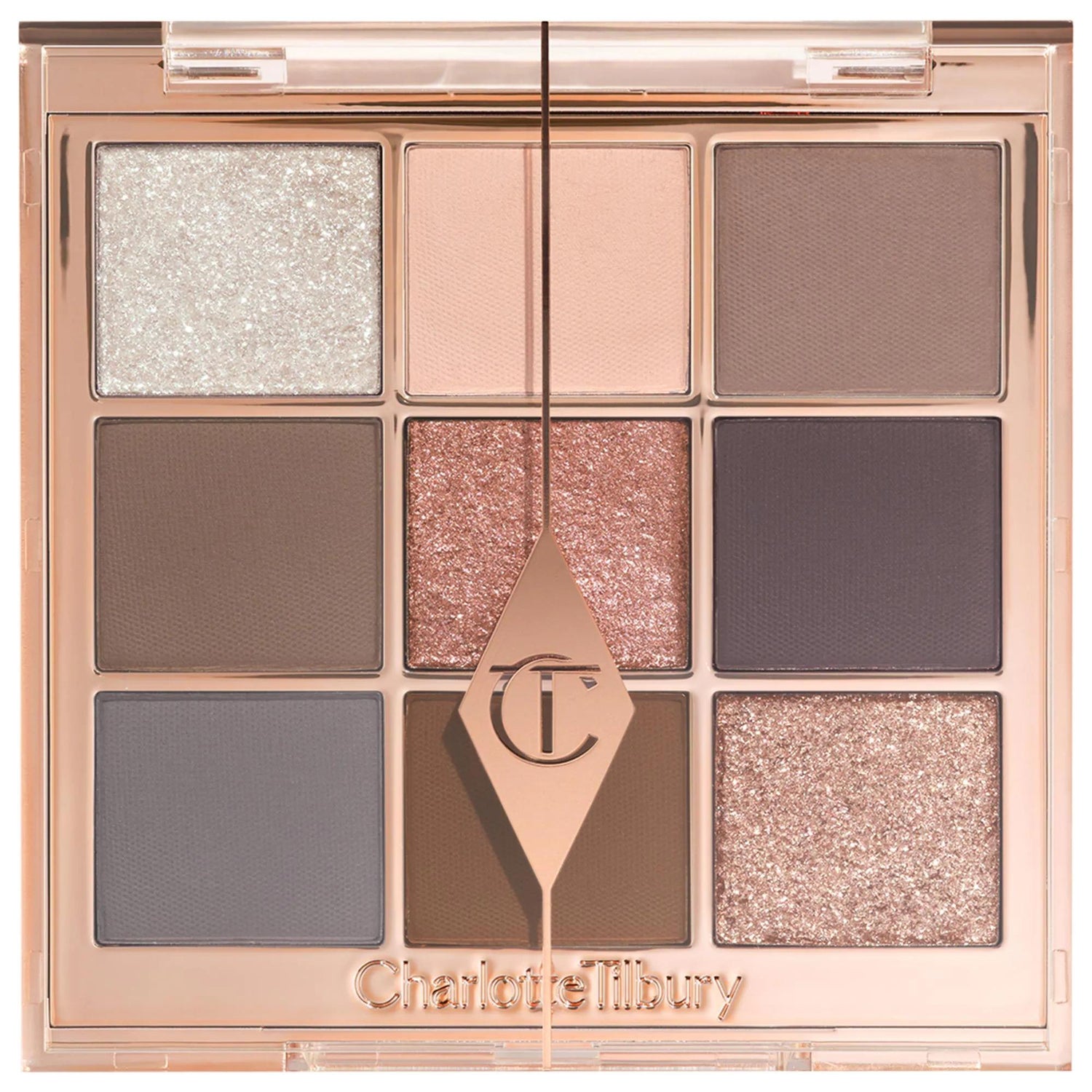 Charlotte's Beautifying Eye Trends Eyeshadow Palette - 9 Versatile Shades, Cruelty-Free, High-Pigment Eyeshadows with Multidimensional Finishes