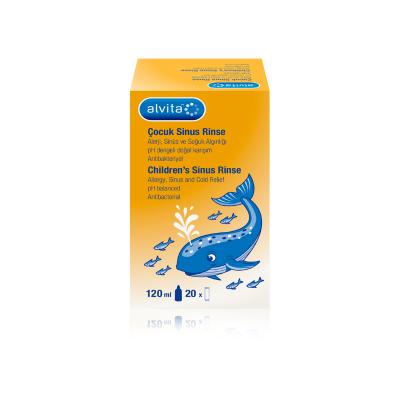 Alvita Nasal Saline Rinse Kit for Children - Sinus Relief, Latex-Free, Additive-Free, Pregnancy-Safe