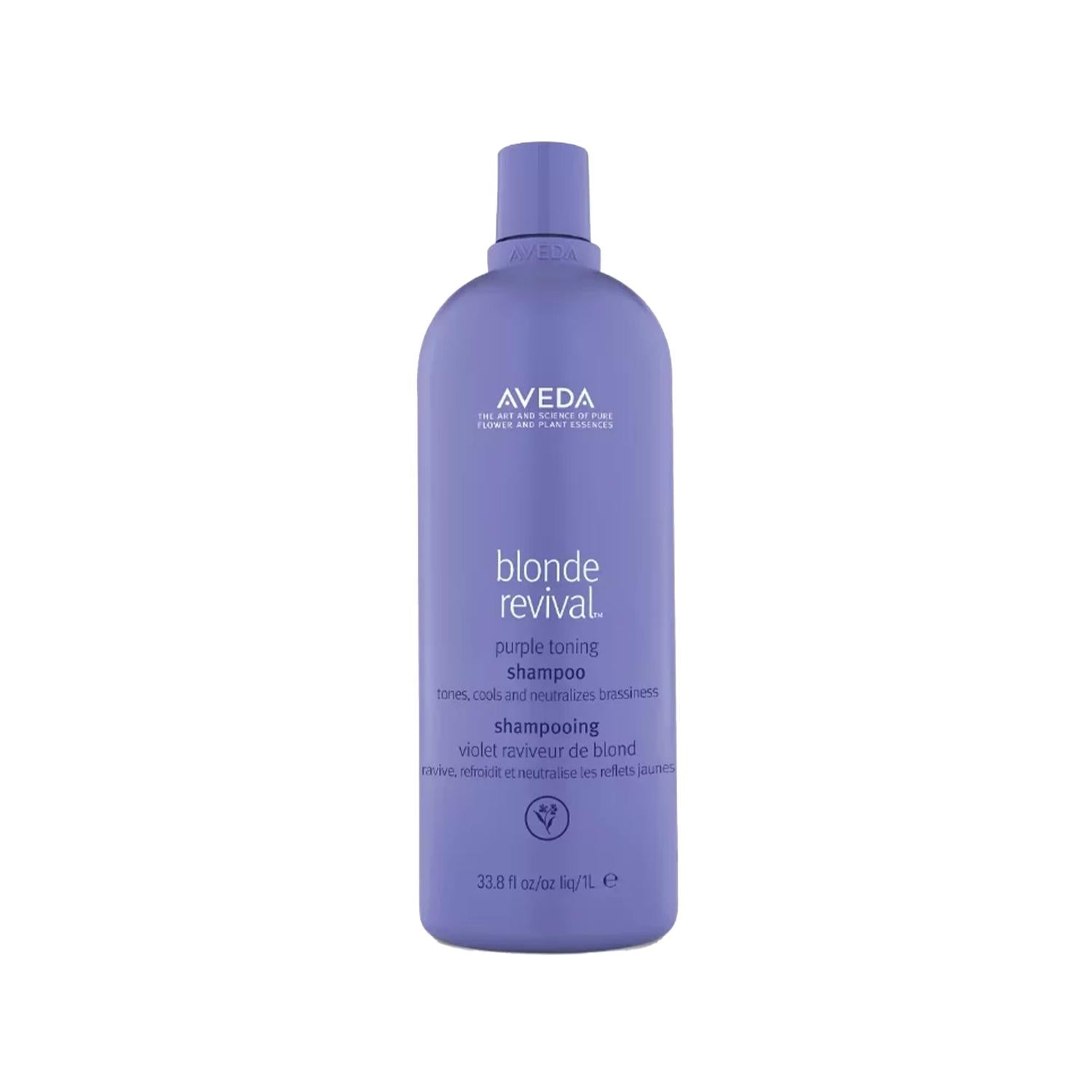 Aveda Sulfate-Free Purple Shampoo for Blonde Hair - 1000ml, Gentle Color Correction, Blonde Revival