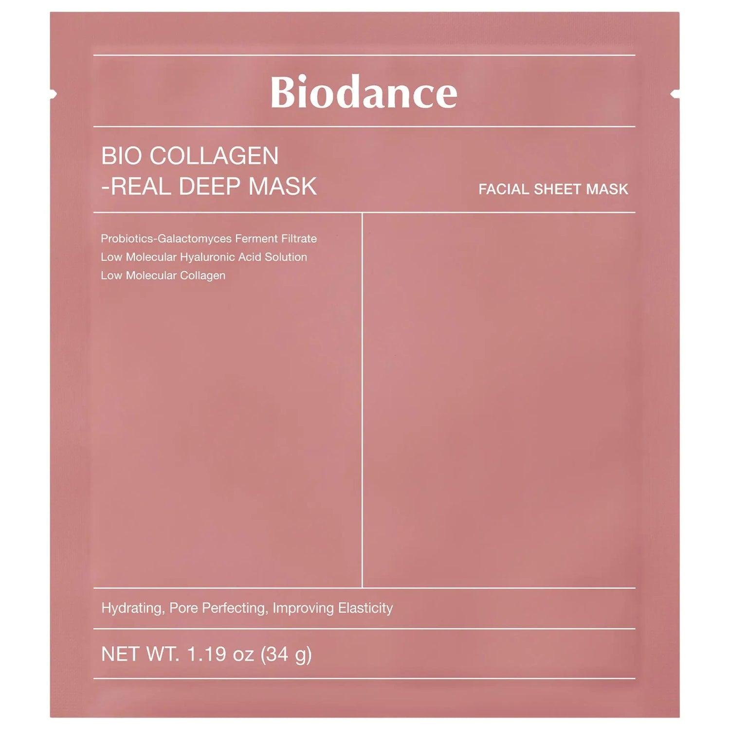 Bio Collagen Real Deep Mask for Pore Minimizing & Firming Care - Collagen Facial Mask for Enhanced Skin Elasticity & Hydration