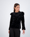 Smocked Sleeves Top With Ruffles