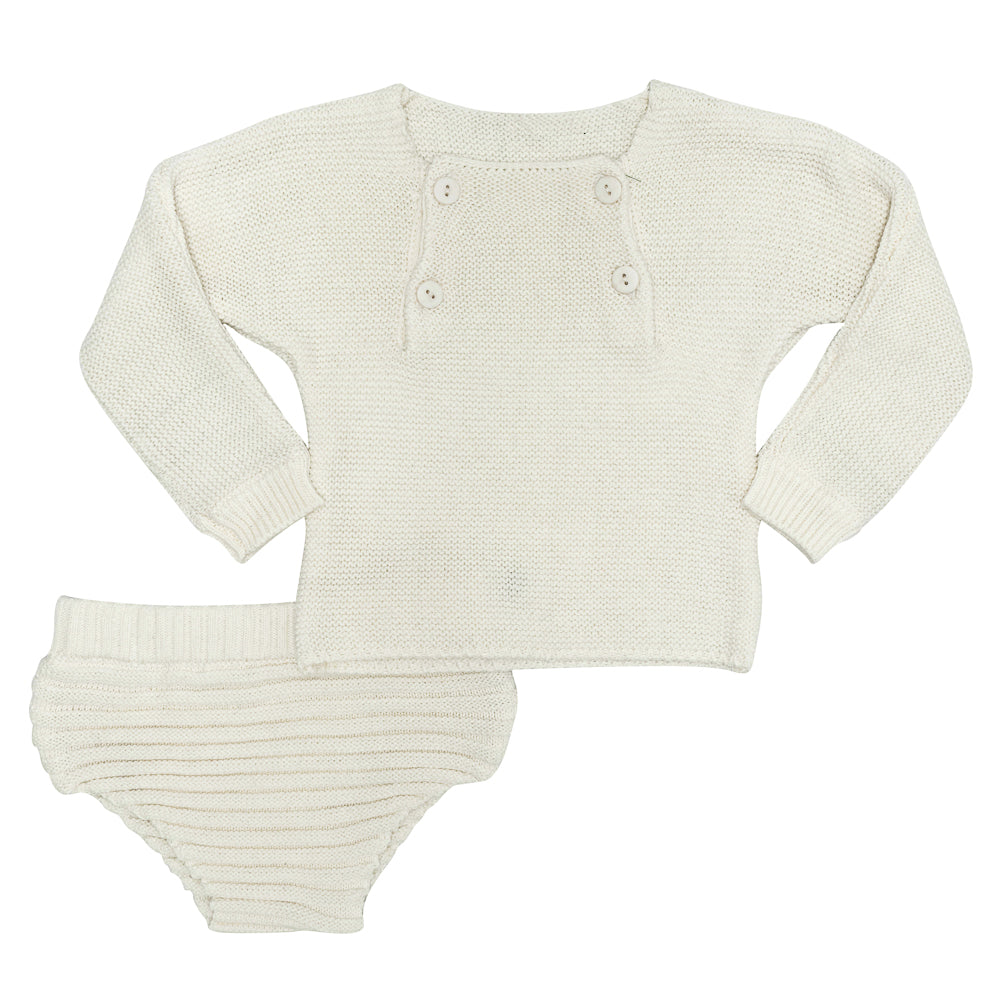 Contrast Knit 2pc