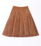 Ribbed Velour Tiered Short Skirt