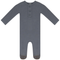 Rib Basic Henley Onesie