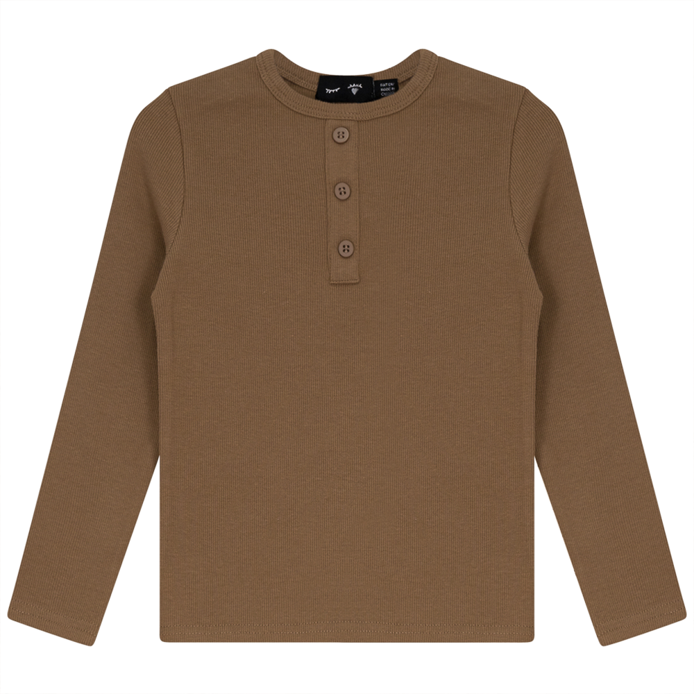 Rib Basic Henley Top