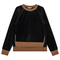 Cotton Velour Raglan Sleeve Zipper Top