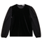 Velour Button Front Top With Organza Sleeves