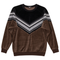 Velour 2 Tone V-Stripe Top