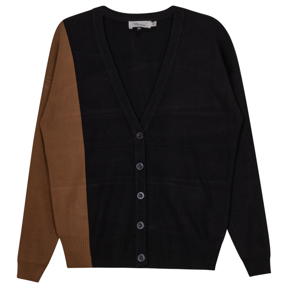 Color Block Knit Cardigan