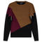 Drop Sleeve Color Blocked Knit Sweater