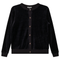 Velour Round Neck Cardigan