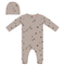 Star Print Onesie With Hat