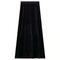 Long Cotton Velour Skirt With Side Cuts