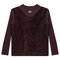 Combo Rib And Cotton Velour Top