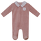 Embroidered "Petit Coeur" Velour Onesie