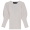Rib Knit Top With Puff Sleeves